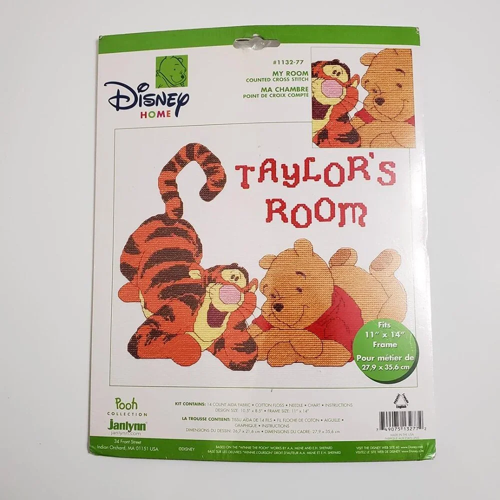 Janlynn Disney Lot of 2 Cross Stitch Kits Santa Pooh 34012 My Room 1132-77
